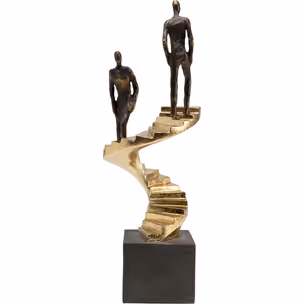 Figurka dekoracyjna STAIRWAY TWO 42 cm - czarny/złoty