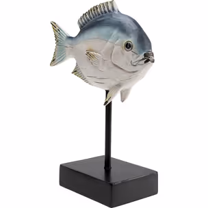 Figurka dekoracyjna FISHY 25 cm - niebieski/biały