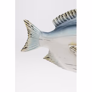 Figurka dekoracyjna FISHY 25 cm - niebieski/biały