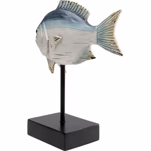 Figurka dekoracyjna FISHY 25 cm - niebieski/biały