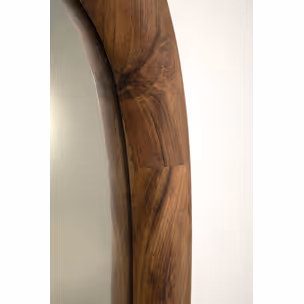 Lustro w drewnianej ramie JORGE 91x45 - naturalny