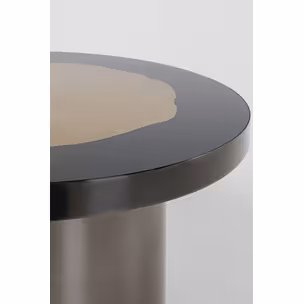 Stolik okrągły MEDAILLON 80 cm - szary