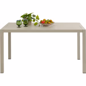 Stół ogrodowy MADAGASCAR 140x80 - szarobeżowy