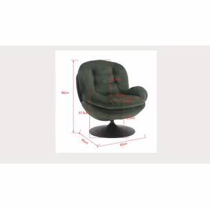 Fotel obrotowy COSY - różowy