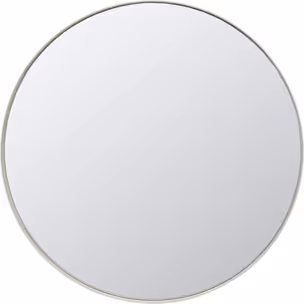 Lustro wiszące okrągłe CURVE GREIGE 100 cm - szarobeżowy