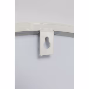 Lustro wiszące okrągłe CURVE GREIGE 100 cm - szarobeżowy