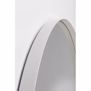 Lustro wiszące okrągłe CURVE GREIGE 100 cm - szarobeżowy