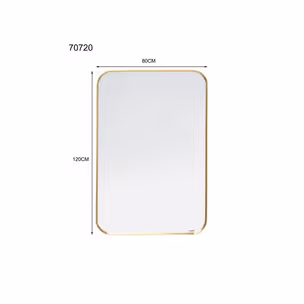 Lustro ścienne SIMPLY BRASS 80x120 - brązowy