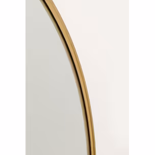 Lustro ścienne okrągłe SIMPLY BRASS 90 cm - brązowy