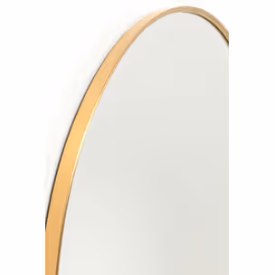 Lustro ścienne okrągłe SIMPLY BRASS 90 cm - brązowy