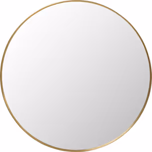 Lustro ścienne okrągłe SIMPLY BRASS 90 cm - brązowy