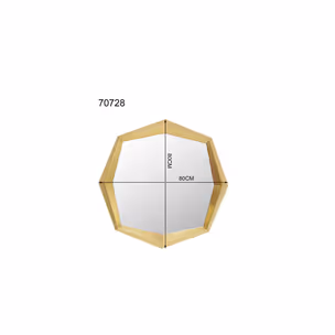 Lustro ścienne OCTAGON GOLD 80x80 - złoty