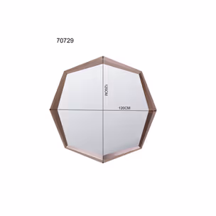 Lustro ścienne OCTAGON COFFEE 120x120 - brązowy