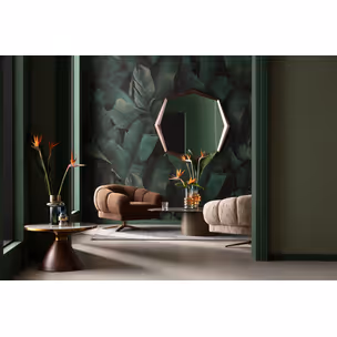 Lustro ścienne OCTAGON COFFEE 120x120 - brązowy