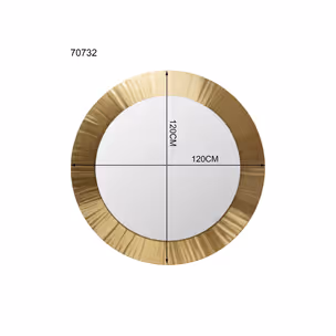 Lustro ścienne okrągłe LUNETTE 120 cm - złoty