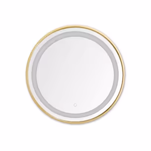 Lustro okrągłe z oświetleniem LED D251801 - złoty