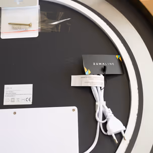 Lustro okrągłe z oświetleniem LED D251801 - złoty