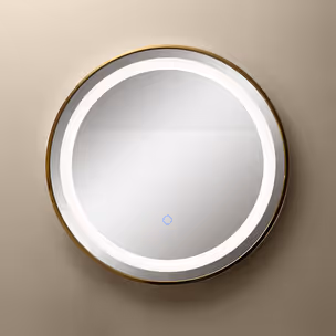 Lustro okrągłe z oświetleniem LED D251801 - złoty
