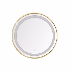 Lustro okrągłe z oświetleniem LED D251801 - złoty