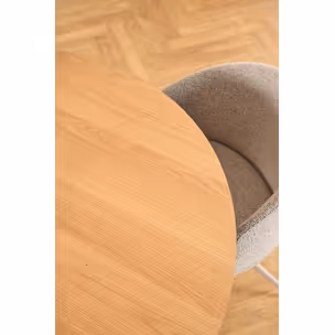 Stół okrągły SOLI 120 cm - dąb/szary