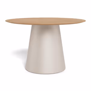 Stół okrągły SOLI 120 cm - dąb/szary