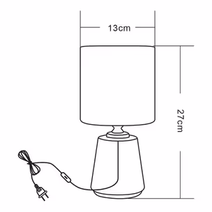 Lampa stołowa HS8605-BL - czarny/złoty