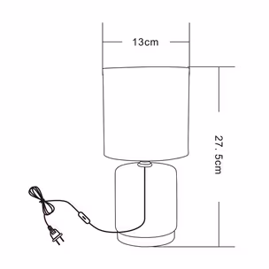 Lampa stołowa HS8720-BL - czarny/złoty