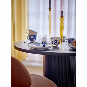 Stół okrągły drewniany PORTO 90 cm - czarny