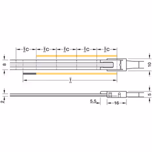 Taśma LED COB Häfele Loox5 2174, 12V, 8mm, 480LED/m, 9,6W/m, barwa neutralna 4000K, 5m