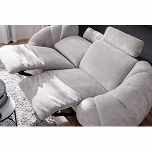 Sofa 2-elementowa z funkcją relaks KINSALE - szary