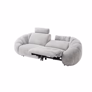 Sofa 2-elementowa z funkcją relaks KINSALE - szary
