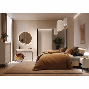 Łóżko z pojemnikiem TREND TS-03 180x200 - beż piaskowy