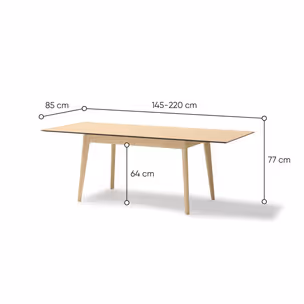 Stół rozkładany PLOT PT-03 145/220x85 - dąb jasny