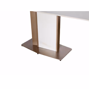 Stół MODIG 180x90 - biały marmur/różowe złoto