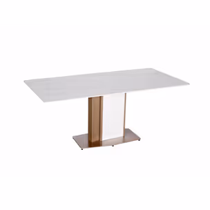 Stół MODIG 180x90 - biały marmur/różowe złoto