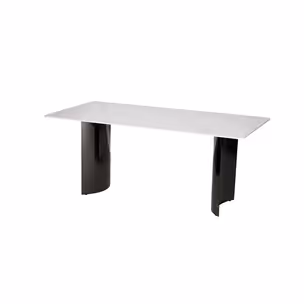 Stół MODIG 180x90 - biały marmur/czarny chrom