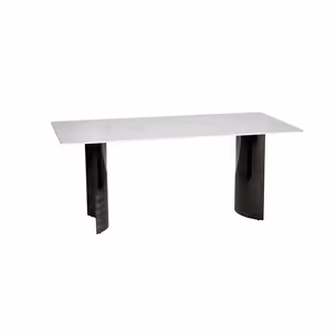 Stół MODIG 180x90 - biały marmur/czarny chrom