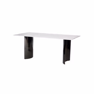 Stół MODIG 180x90 - biały marmur/czarny chrom