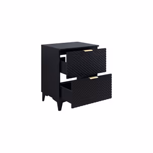 Szafka pod umywalkę wisząca LAURA 47 - 60 cm - czarny onyks/czarny