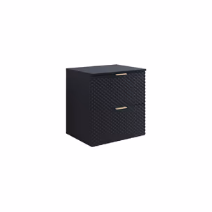 Szafka pod umywalkę wisząca LAURA 47 - 60 cm - czarny onyks/czarny