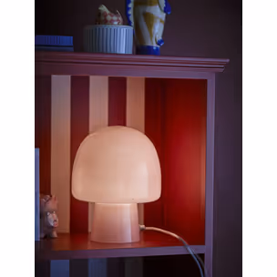 Lampa stołowa szklana PADDY - różowy