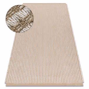 Dywan jutowy JUTE 3650 linie - krem / beż