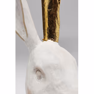 Figurka dekoracyjna królik BUNNY GOLD - biały/złoty
