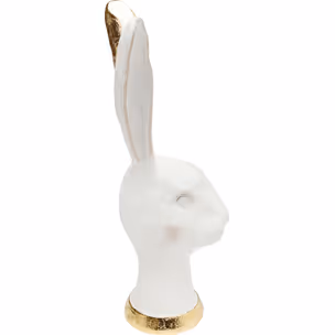 Figurka dekoracyjna królik BUNNY GOLD - biały/złoty