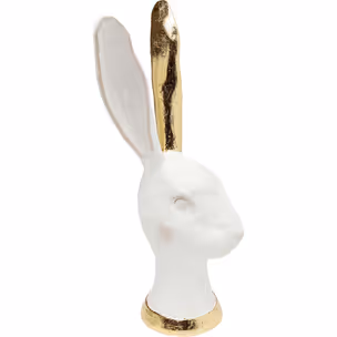 Figurka dekoracyjna królik BUNNY GOLD - biały/złoty
