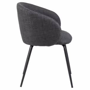 Krzesło z podłokietnikami ELEANOR - ciemny szary