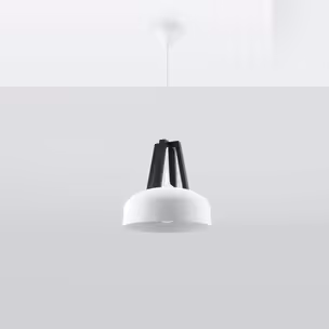 Lampa wisząca CASCO - biały/czarny
