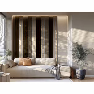 Lamele na filcu WOODLINE MAX 2700x177 - czarny / jackson hickory