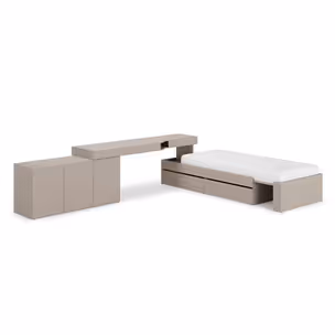 Zestaw mebli młodzieżowych WOOW SET-01L - clay grey