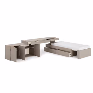 Zestaw mebli młodzieżowych WOOW SET-01L - clay grey